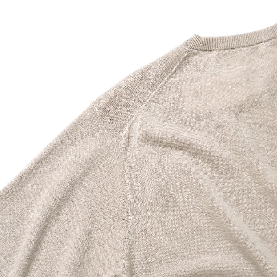 STILL BY HAND / KN03262 - TAUPE リネン混 半袖ニットTシャツ | STILL BY HAND | 03