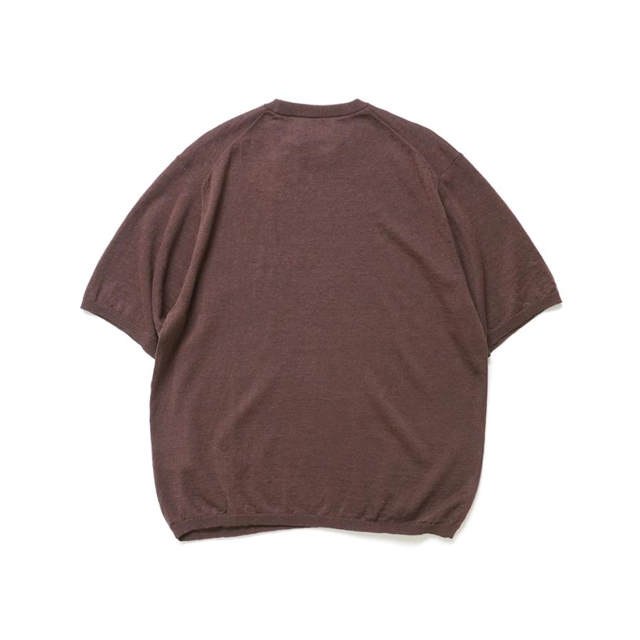 STILL BY HAND / KN03262 - BORDEAUX リネン混 半袖ニットTシャツ | STILL BY HAND | 01