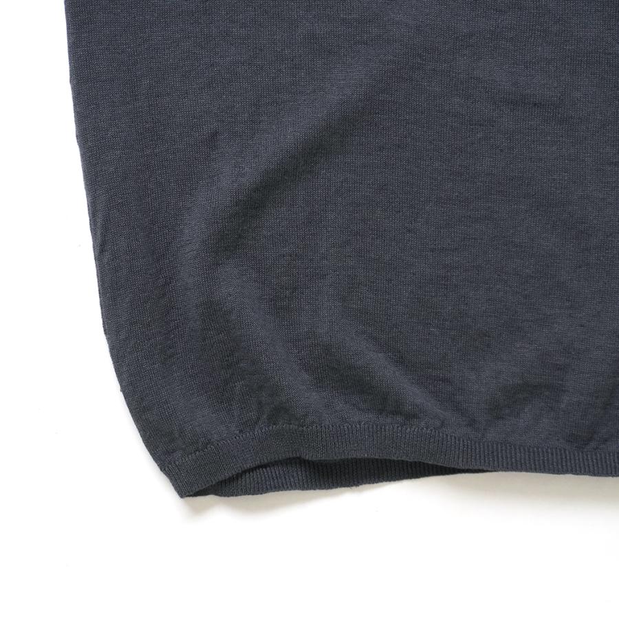 STILL BY HAND / KN03262 - BLUE GREY リネン混 半袖ニットTシャツ | STILL BY HAND | 04