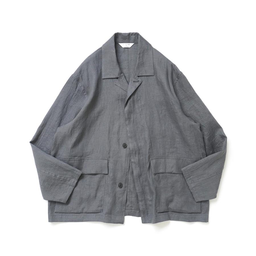 STILL BY HAND スティルバイハンド / BL01262 - BLUE GREY リネン カバーオール | STILL BY HAND | 02