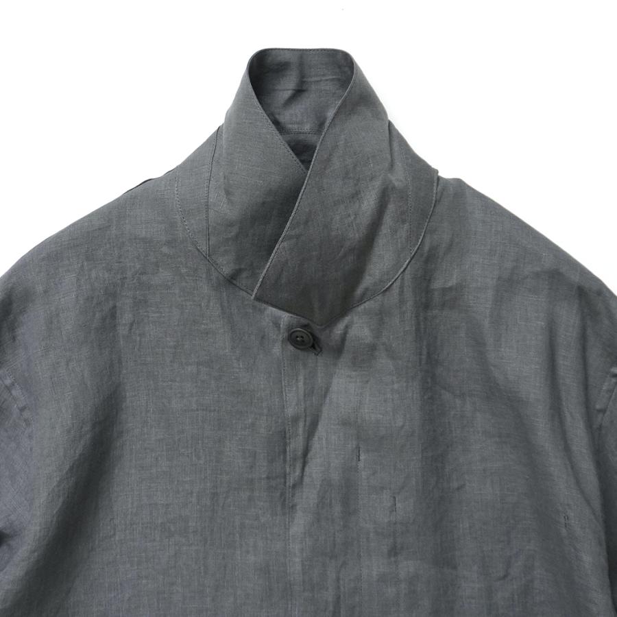 STILL BY HAND スティルバイハンド / BL01262 - BLUE GREY リネン カバーオール | STILL BY HAND | 04