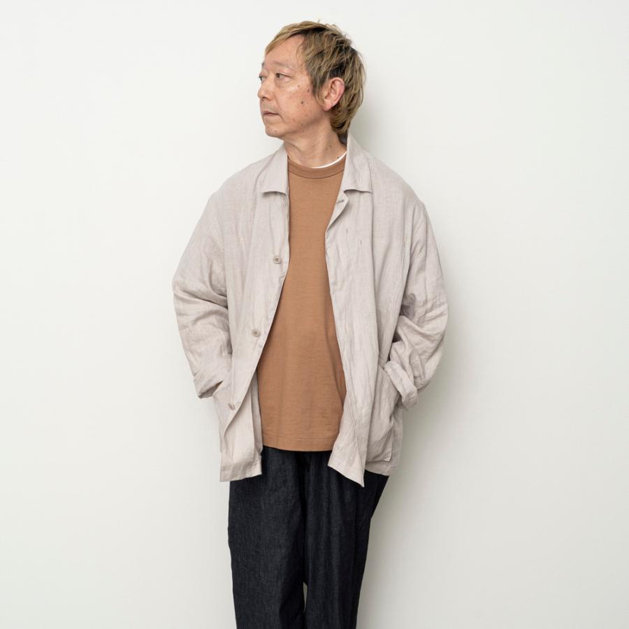 STILL BY HAND スティルバイハンド / BL01262 - BLUE GREY リネン カバーオール | STILL BY HAND | 07