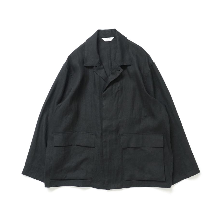 STILL BY HAND スティルバイハンド / BL01262 - BLACK リネン カバーオール | STILL BY HAND