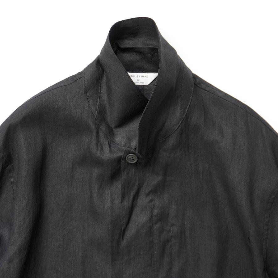 STILL BY HAND スティルバイハンド / BL01262 - BLACK リネン カバーオール | STILL BY HAND | 04