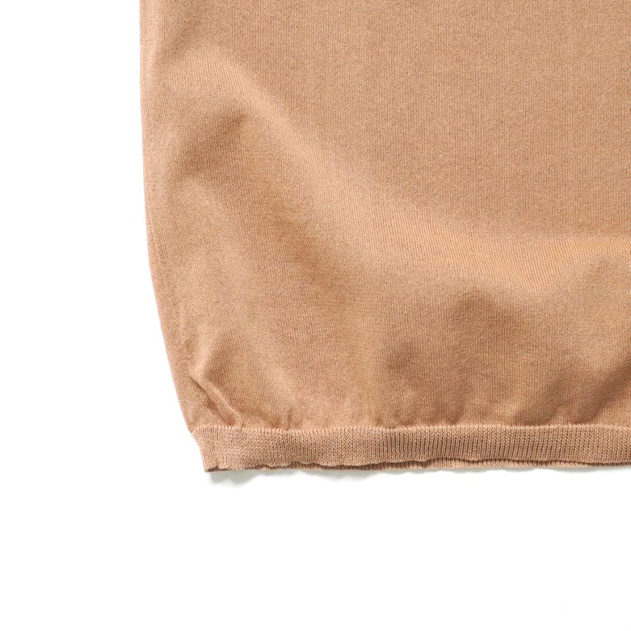 STILL BY HAND スティルバイハンド / KN02262 - PALE ORANGE 和紙混 半袖ニットTシャツ | STILL BY HAND | 04