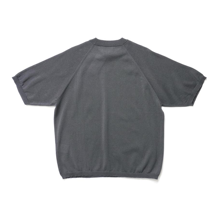 STILL BY HAND スティルバイハンド / KN02262 - BLUE GREY 和紙混 半袖ニットTシャツ | STILL BY HAND | 01