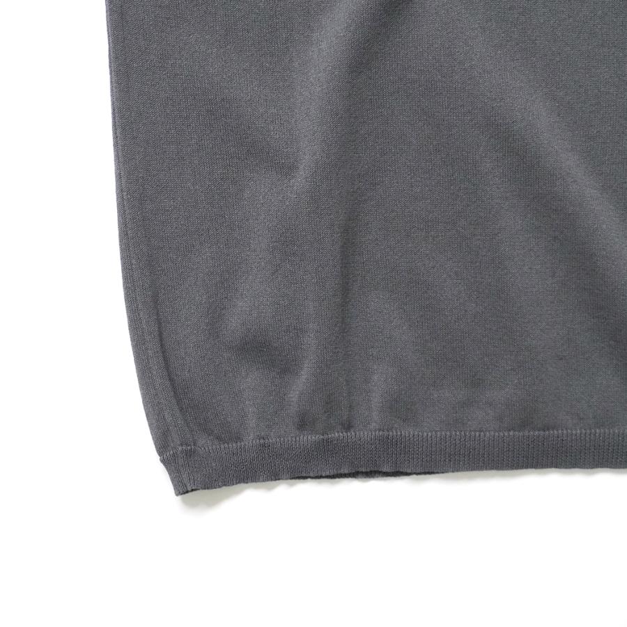 STILL BY HAND スティルバイハンド / KN02262 - BLUE GREY 和紙混 半袖ニットTシャツ | STILL BY HAND | 04