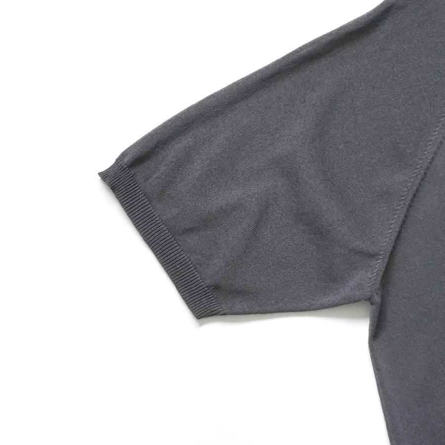 STILL BY HAND スティルバイハンド / KN02262 - BLUE GREY 和紙混 半袖ニットTシャツ | STILL BY HAND | 03
