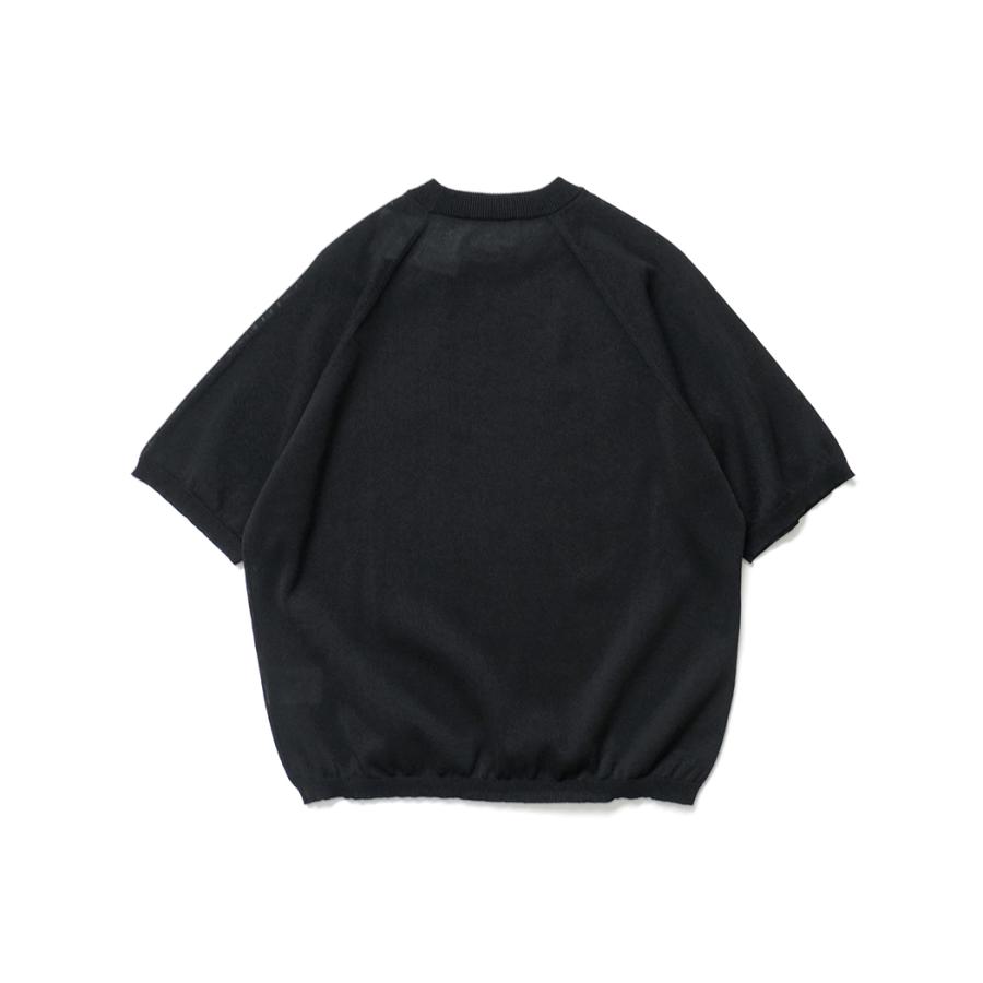 STILL BY HAND スティルバイハンド / KN02262 - INK BLACK 和紙混 半袖ニットTシャツ | STILL BY HAND | 01