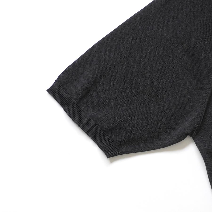 STILL BY HAND スティルバイハンド / KN02262 - INK BLACK 和紙混 半袖ニットTシャツ | STILL BY HAND | 03