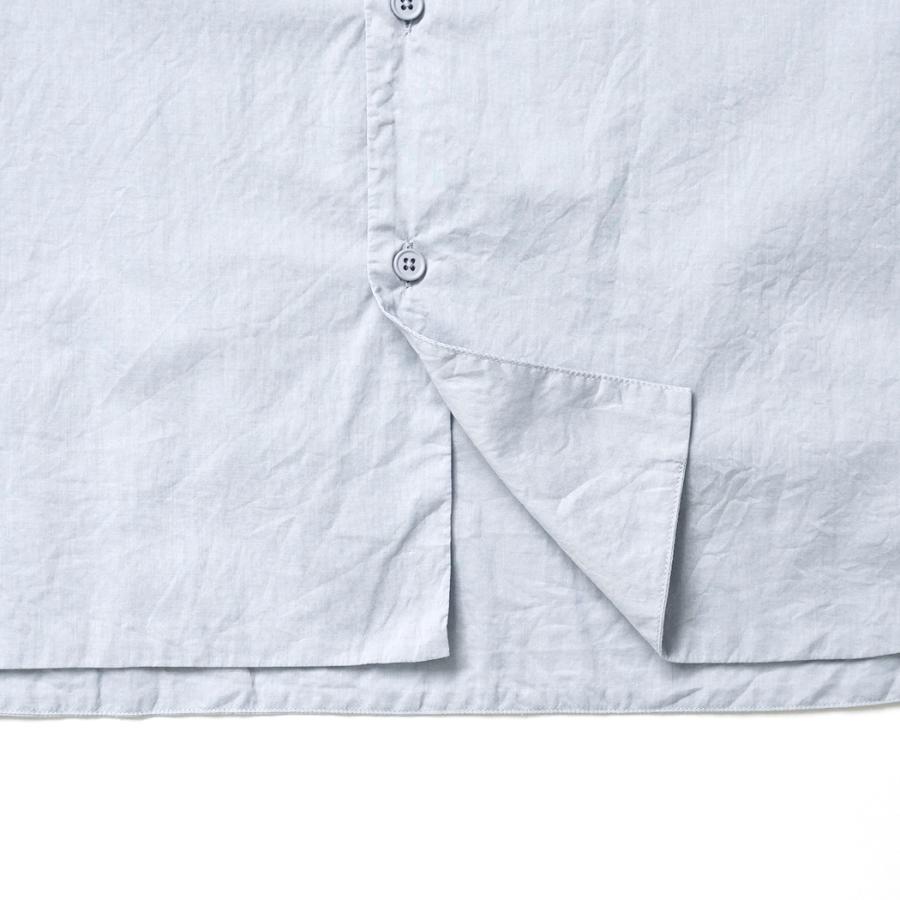 STILL BY HAND スティルバイハンド / SH01262 - SMOKE BLUE ローン素材 半袖シャツ | STILL BY HAND | 03