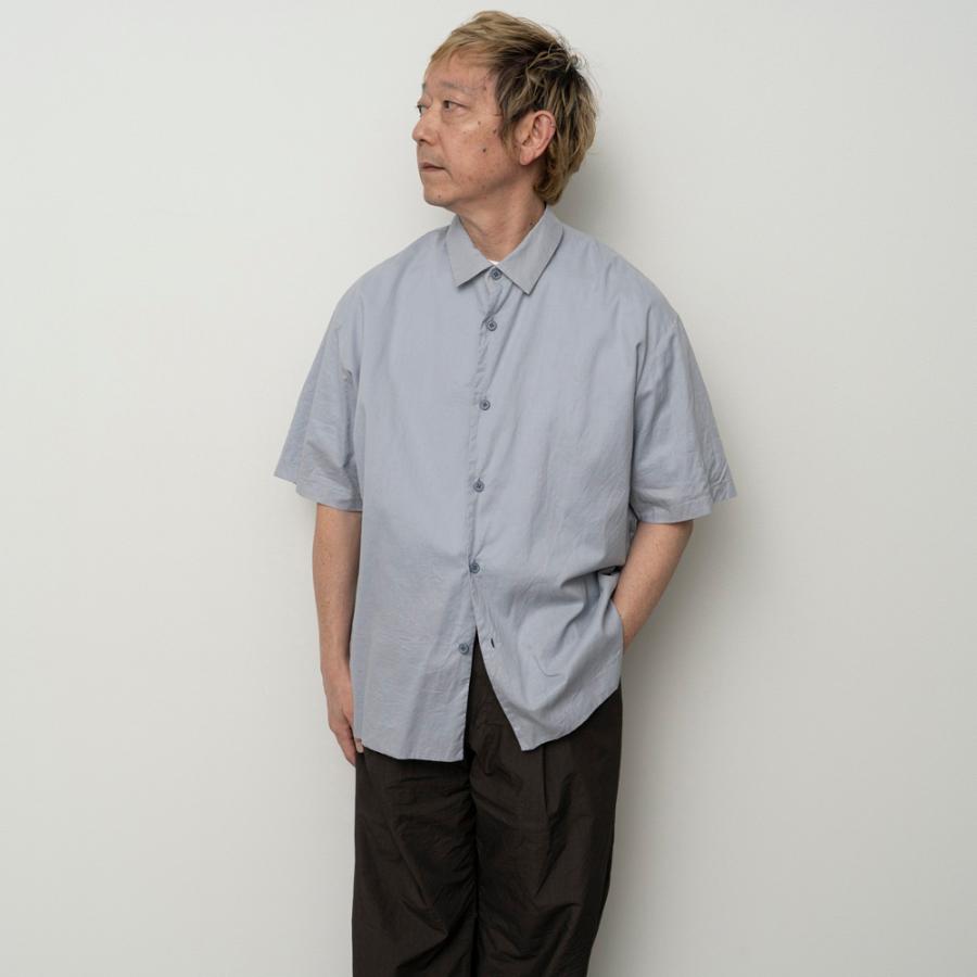 STILL BY HAND スティルバイハンド / SH01262 - INK BLACK ローン素材 半袖シャツ | STILL BY HAND | 05