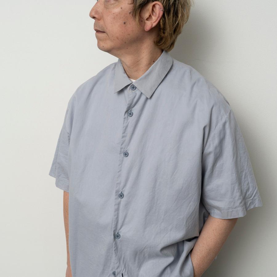 STILL BY HAND スティルバイハンド / SH01262 - INK BLACK ローン素材 半袖シャツ | STILL BY HAND | 06