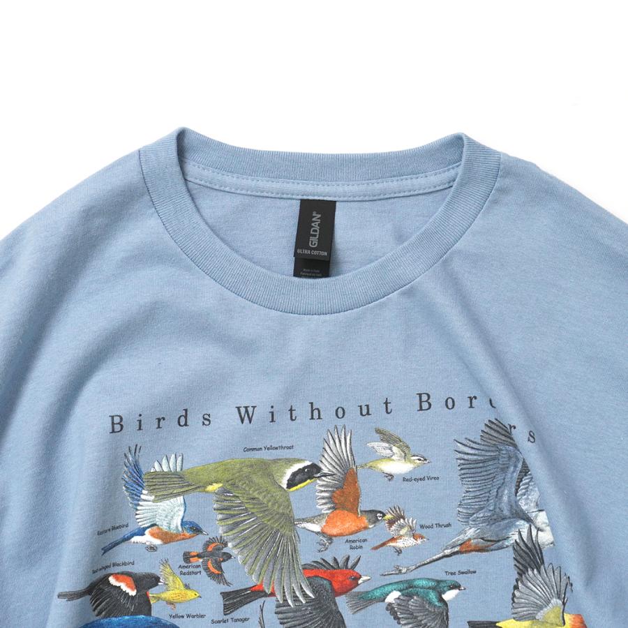 Atlas Screen Printing / Birds Without Borders 渡り鳥 プリントTシャツ - Stone Blue ストーンブルー Wild Cotton Tee |  | 03