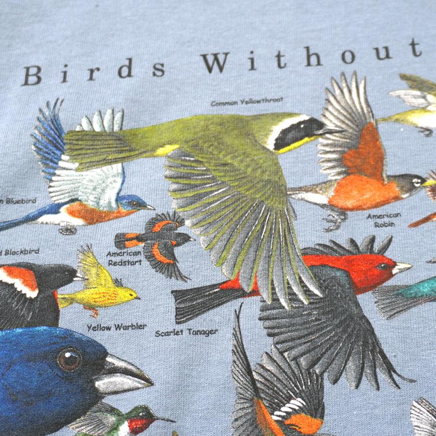 Atlas Screen Printing / Birds Without Borders 渡り鳥 プリントTシャツ - Stone Blue ストーンブルー Wild Cotton Tee |  | 04