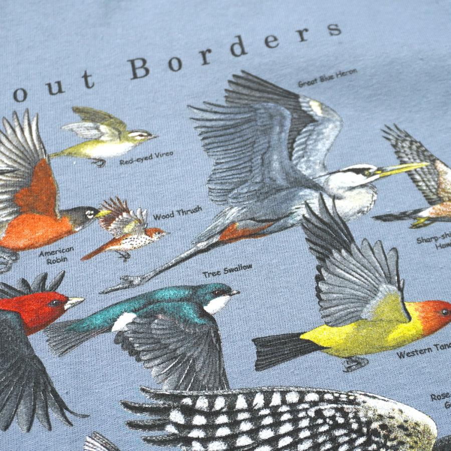 Atlas Screen Printing / Birds Without Borders 渡り鳥 プリントTシャツ - Stone Blue ストーンブルー Wild Cotton Tee |  | 05