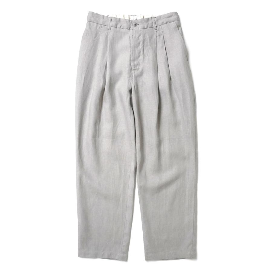 STILL BY HAND スティルバイハンド / PT02262 - TAUPE リネン ディープタックパンツ | STILL BY HAND