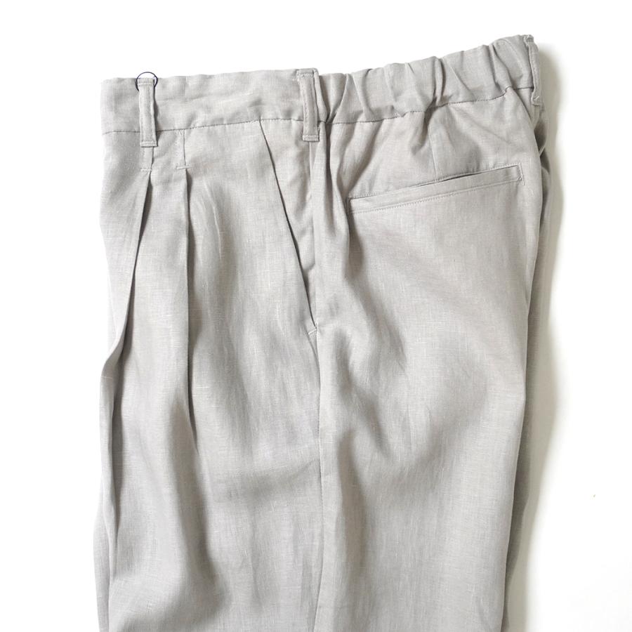 STILL BY HAND スティルバイハンド / PT02262 - TAUPE リネン ディープタックパンツ | STILL BY HAND | 03