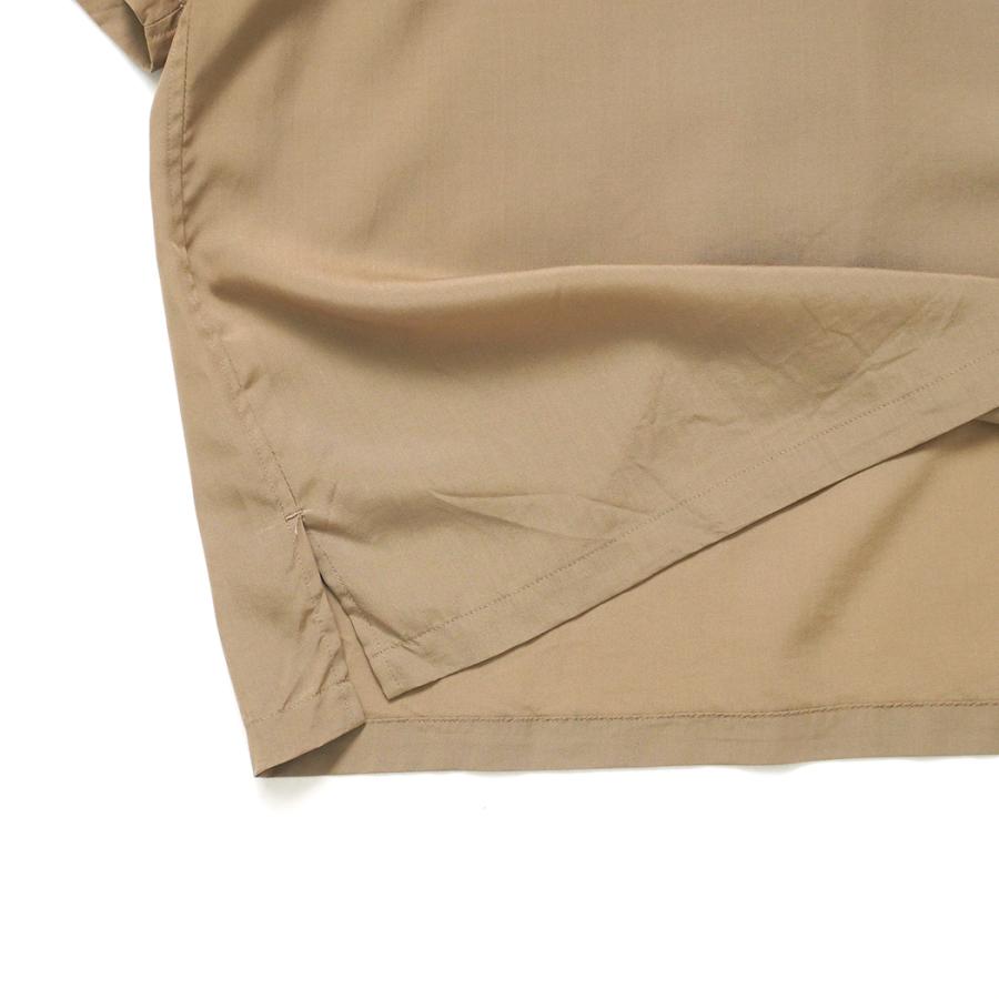 STILL BY HAND スティルバイハンド / SH07262 - BEIGE リヨセル素材 半袖スキッパーシャツ | STILL BY HAND | 03