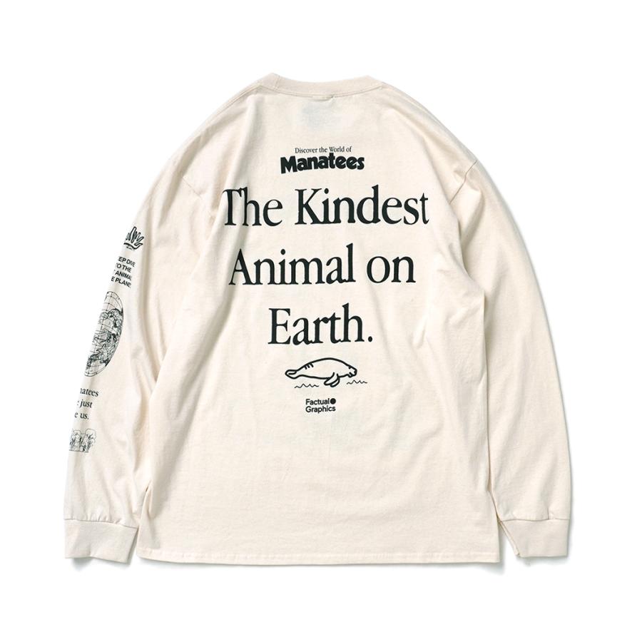 Factual Graphics / Manatees Shirt - Tan ファクチュアル グラフィックス マナティー ロングスリーブTシャツ タン ナチュラル |  | 01