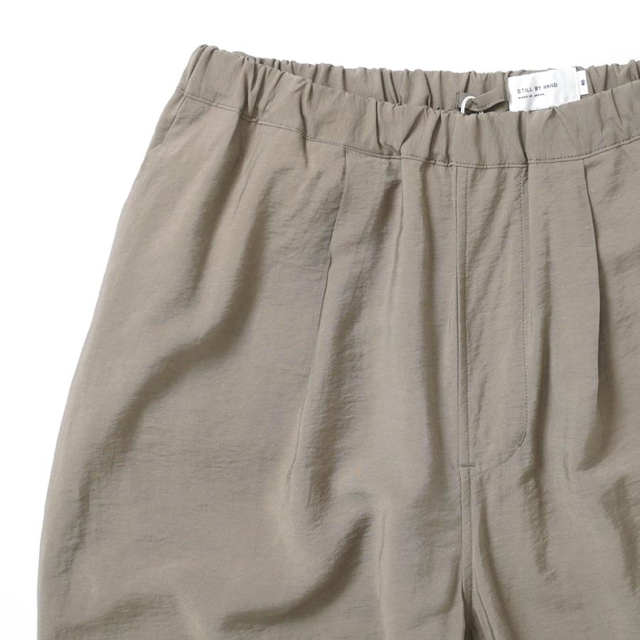 STILL BY HAND スティルバイハンド / PT06262 - KHAKI BEIGE レーヨン／ナイロン／リネン ワイドイージーパンツ | STILL BY HAND | 02