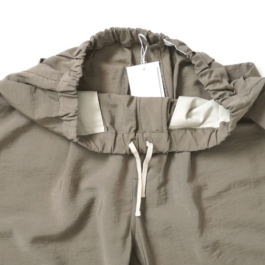 STILL BY HAND スティルバイハンド / PT06262 - KHAKI BEIGE レーヨン／ナイロン／リネン ワイドイージーパンツ | STILL BY HAND | 04
