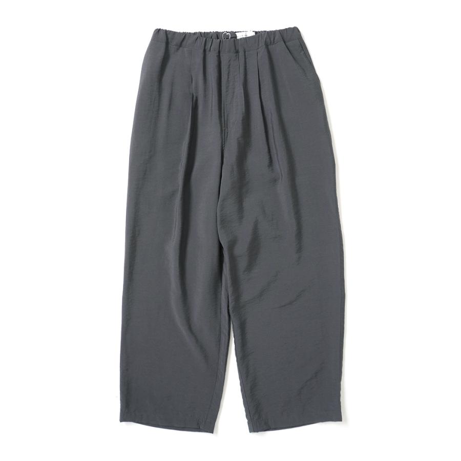 STILL BY HAND スティルバイハンド / PT06262 - SLATE GREY レーヨン／ナイロン／リネン ワイドイージーパンツ | STILL BY HAND