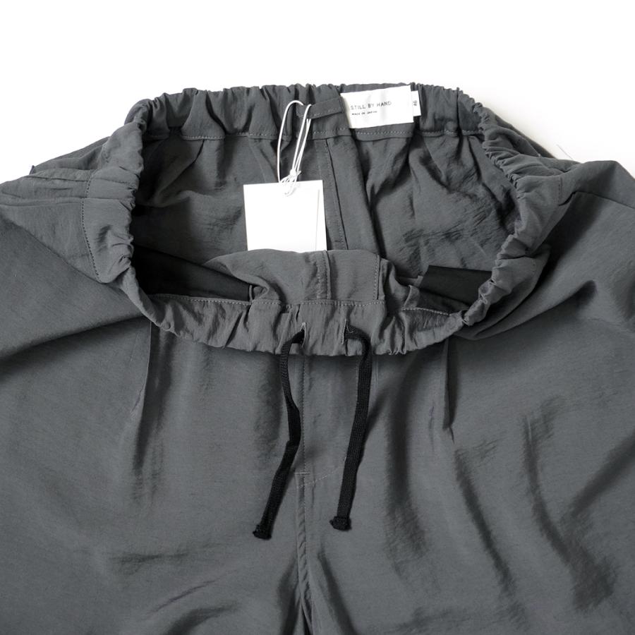 STILL BY HAND スティルバイハンド / PT06262 - SLATE GREY レーヨン／ナイロン／リネン ワイドイージーパンツ | STILL BY HAND | 04