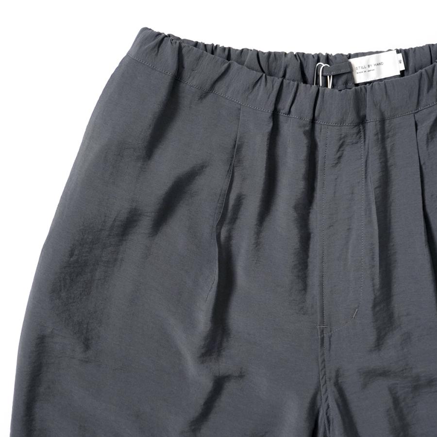 STILL BY HAND スティルバイハンド / PT06262 - SLATE GREY レーヨン／ナイロン／リネン ワイドイージーパンツ | STILL BY HAND | 02