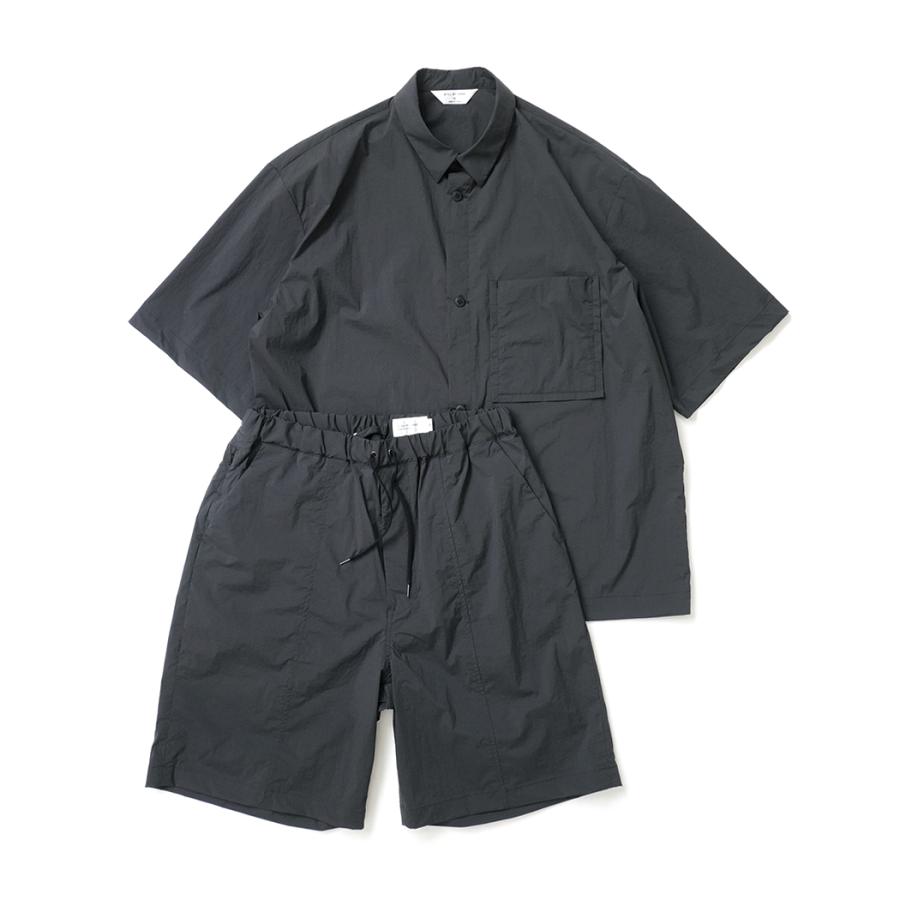 STILL BY HAND スティルバイハンド / SH02262 - CHARCOAL ナイロン／ポリウレタン 半袖シャツ | STILL BY HAND | 06