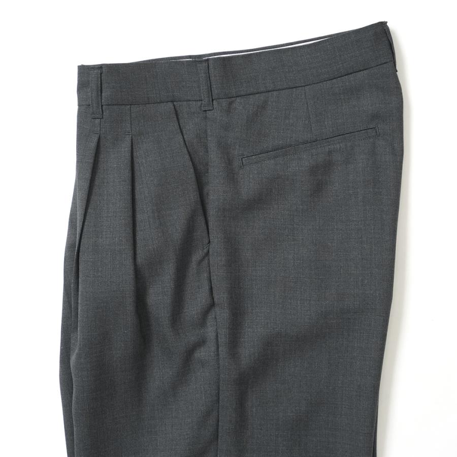 STILL BY HAND スティルバイハンド / PT10262 - CHARCOAL サマーウール 2タックショーツ | STILL BY HAND | 03