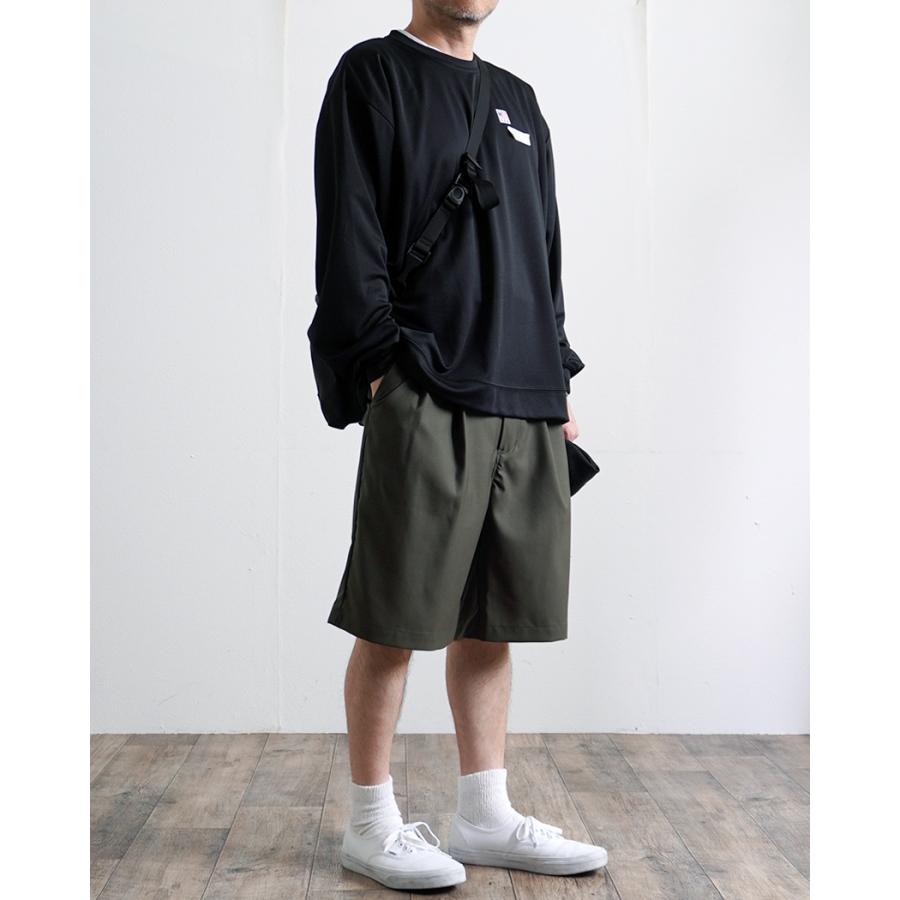 STILL BY HAND スティルバイハンド / PT10262 - OLIVE サマーウール 2タックショーツ | STILL BY HAND | 06