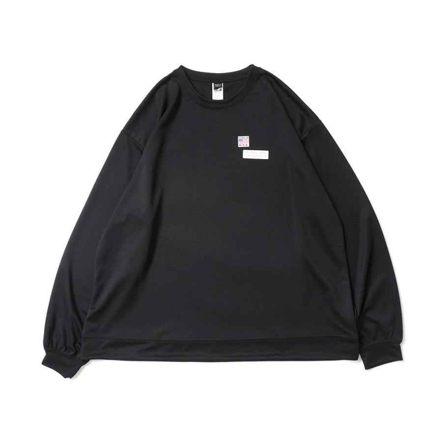 SMOKE T ONE / D-SPORT WEAR / HIGH MOCK DRY SWEATSHIRT - Black ドライメッシュ カットソー ブラック | 