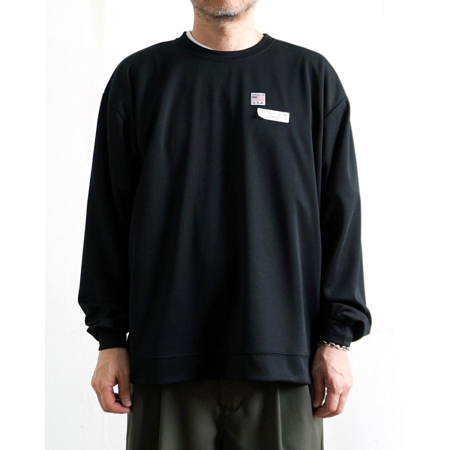 SMOKE T ONE / D-SPORT WEAR / HIGH MOCK DRY SWEATSHIRT - Black ドライメッシュ カットソー ブラック |  | 07