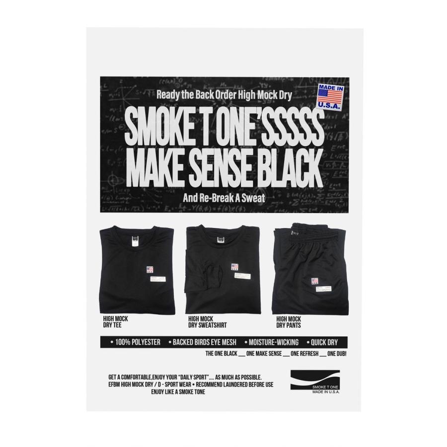 SMOKE T ONE / D-SPORT WEAR / HIGH MOCK DRY SWEATSHIRT - Black ドライメッシュ カットソー ブラック |  | 08
