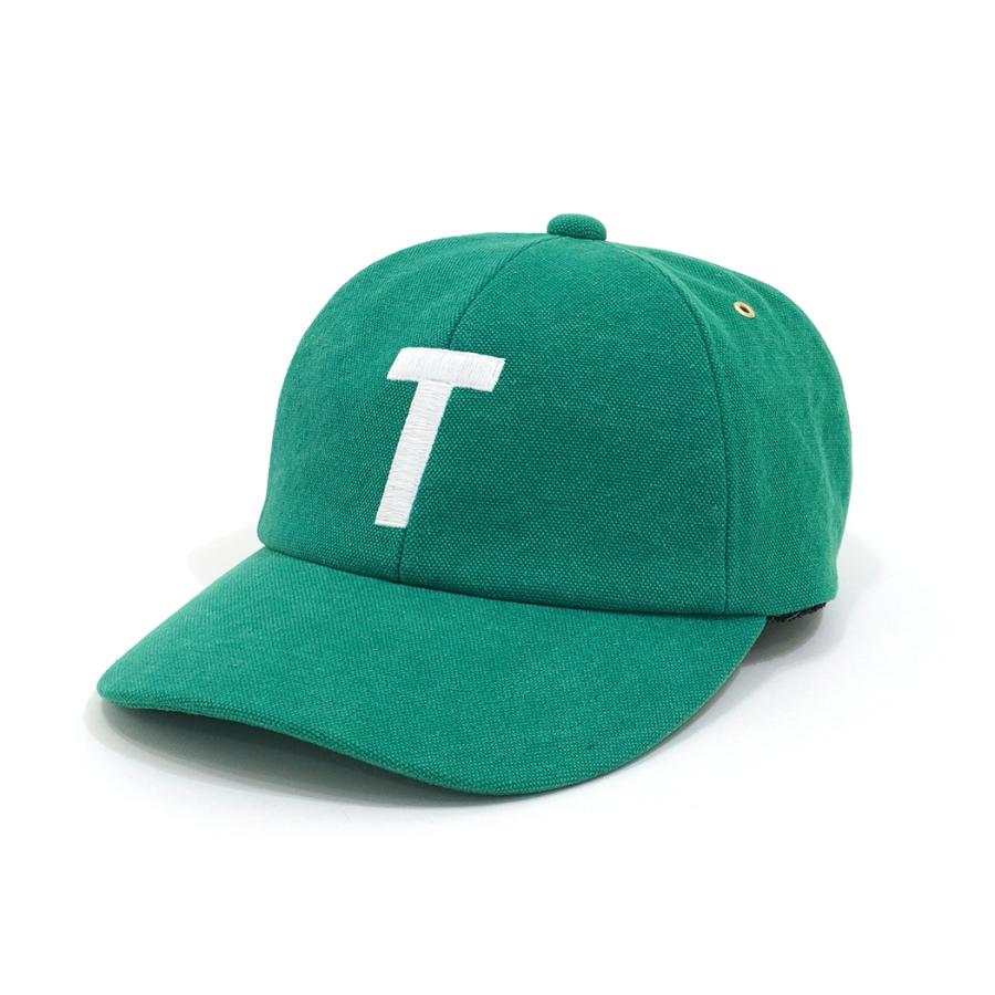 Trad Marks / T LOGO 6P LONG BILL CAP Bio Canvas - Green 6パネル ロングビルキャップ バイオキャンバス イニシャル | 