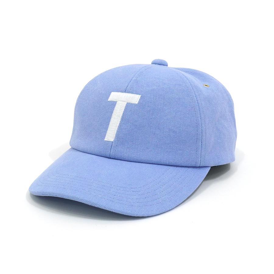 Trad Marks / T LOGO 6P LONG BILL CAP Bio Canvas - Sax Blue 6パネル ロングビルキャップ バイオキャンバス イニシャル | 
