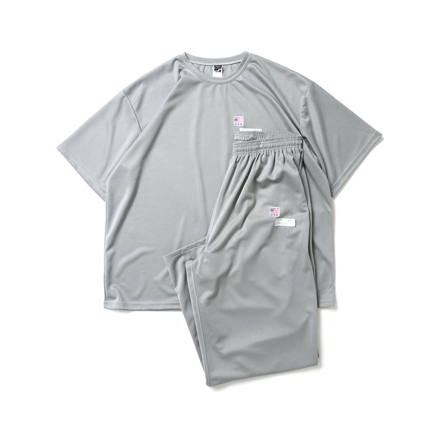 SMOKE T ONE / D-SPORT WEAR / HIGH MOCK DRY TEE - L.Grey ドライメッシュ 半袖Tシャツ ライトグレー |  | 04