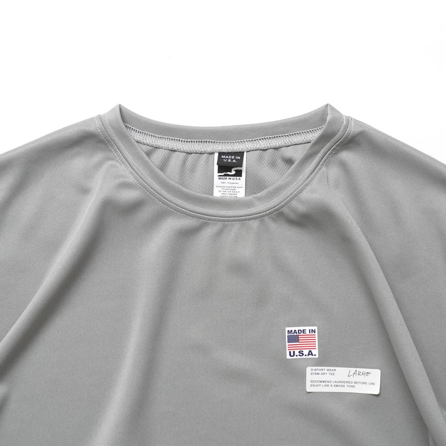 SMOKE T ONE / D-SPORT WEAR / HIGH MOCK DRY TEE - L.Grey ドライメッシュ 半袖Tシャツ ライトグレー |  | 02