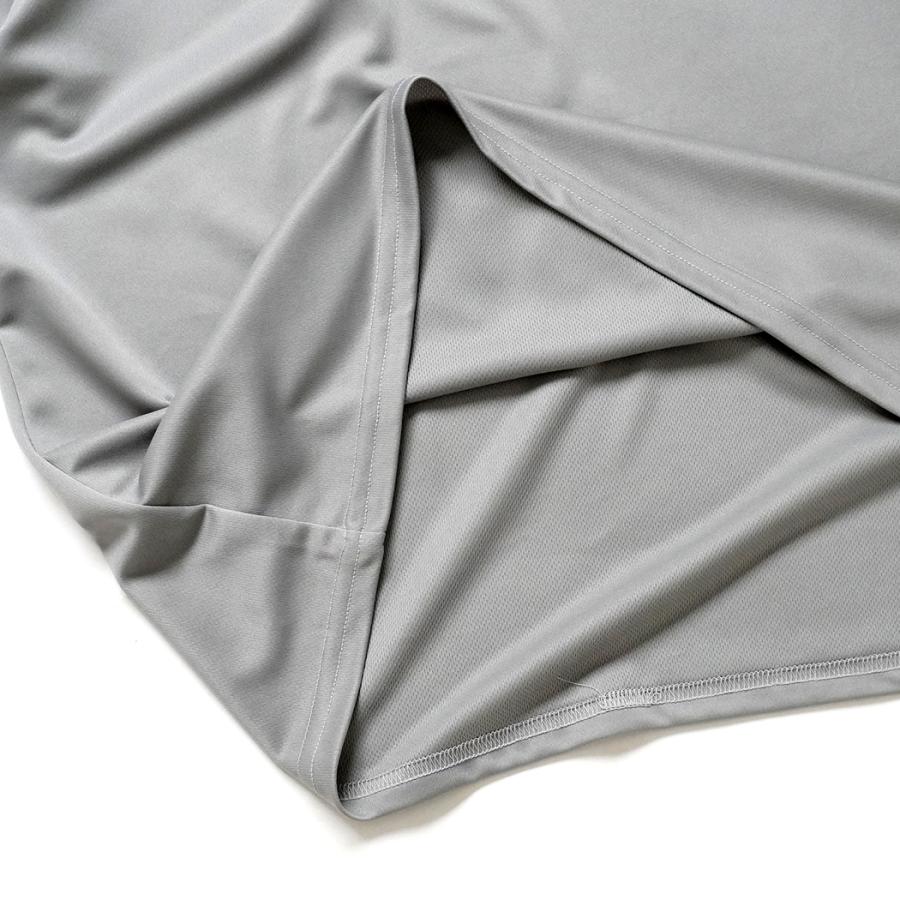 SMOKE T ONE / D-SPORT WEAR / HIGH MOCK DRY TEE - L.Grey ドライメッシュ 半袖Tシャツ ライトグレー |  | 03