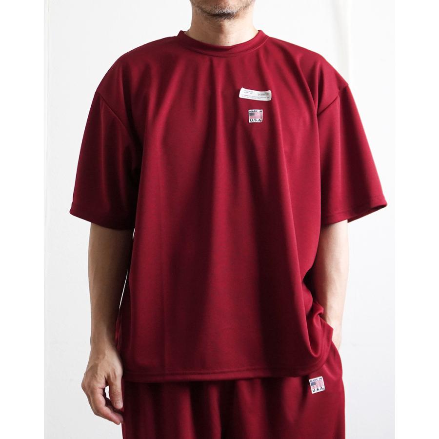 SMOKE T ONE / D-SPORT WEAR / HIGH MOCK DRY TEE - L.Grey ドライメッシュ 半袖Tシャツ ライトグレー |  | 08