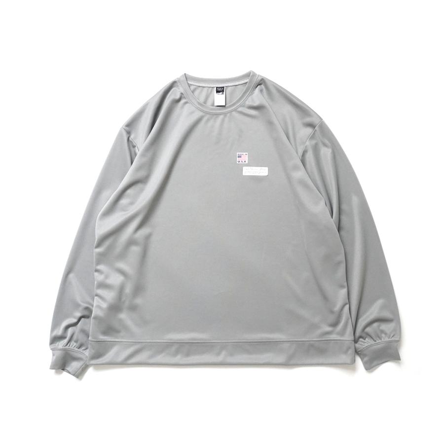 SMOKE T ONE / D-SPORT WEAR / HIGH MOCK DRY SWEATSHIRT - L.Grey ドライメッシュ カットソー ライトグレー | 