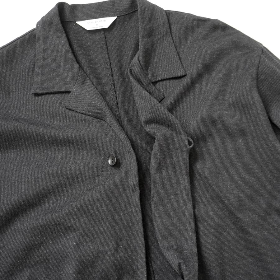 STILL BY HAND スティルバイハンド / CS03263 - CHARCOAL ワンボタン カットソー カーディガン Single button cardigan | STILL BY HAND | 03
