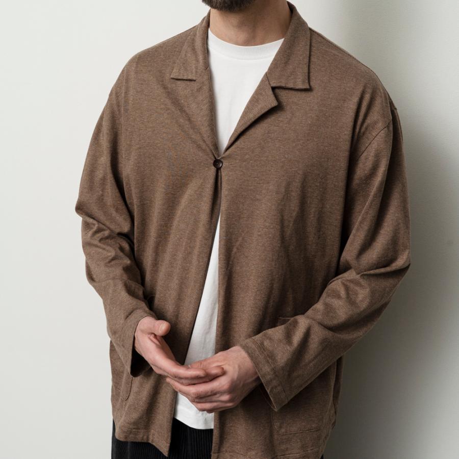 STILL BY HAND スティルバイハンド / CS03263 - CHARCOAL ワンボタン カットソー カーディガン Single button cardigan | STILL BY HAND | 06