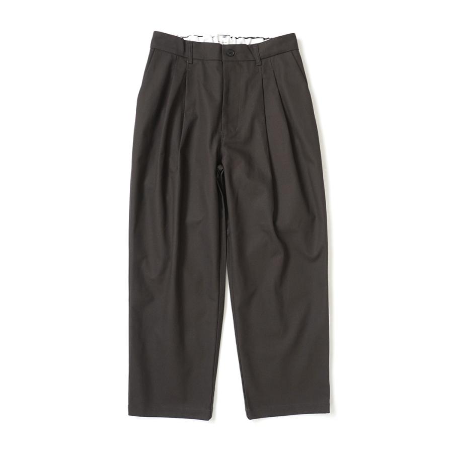 STILL BY HAND スティルバイハンド / PT05263 - DARK BROWN コットンツイル ディープタックパンツ Deep tuck pressed pants | STILL BY HAND