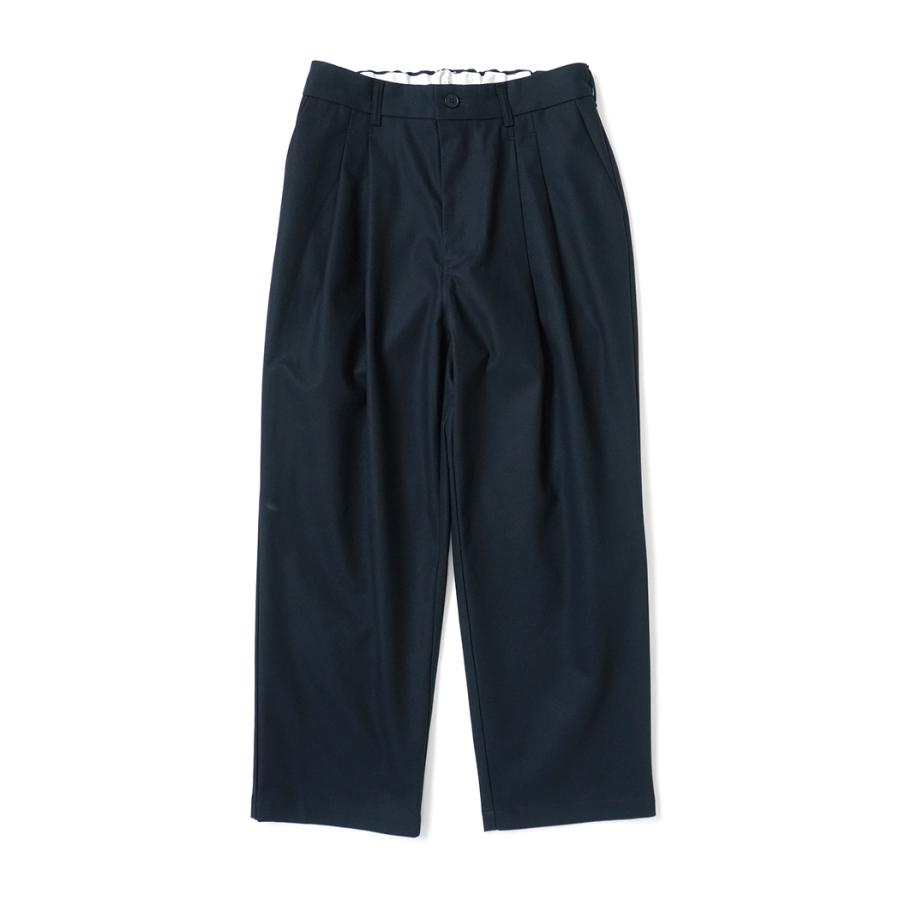 STILL BY HAND スティルバイハンド / PT05263 - BLACK NAVY コットンツイル ディープタックパンツ Deep tuck pressed pants | STILL BY HAND