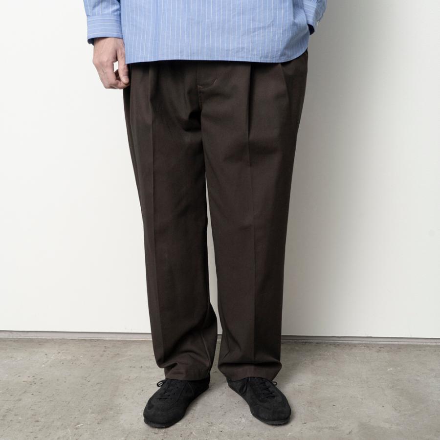 STILL BY HAND スティルバイハンド / PT05263 - BLACK NAVY コットンツイル ディープタックパンツ Deep tuck pressed pants | STILL BY HAND | 05
