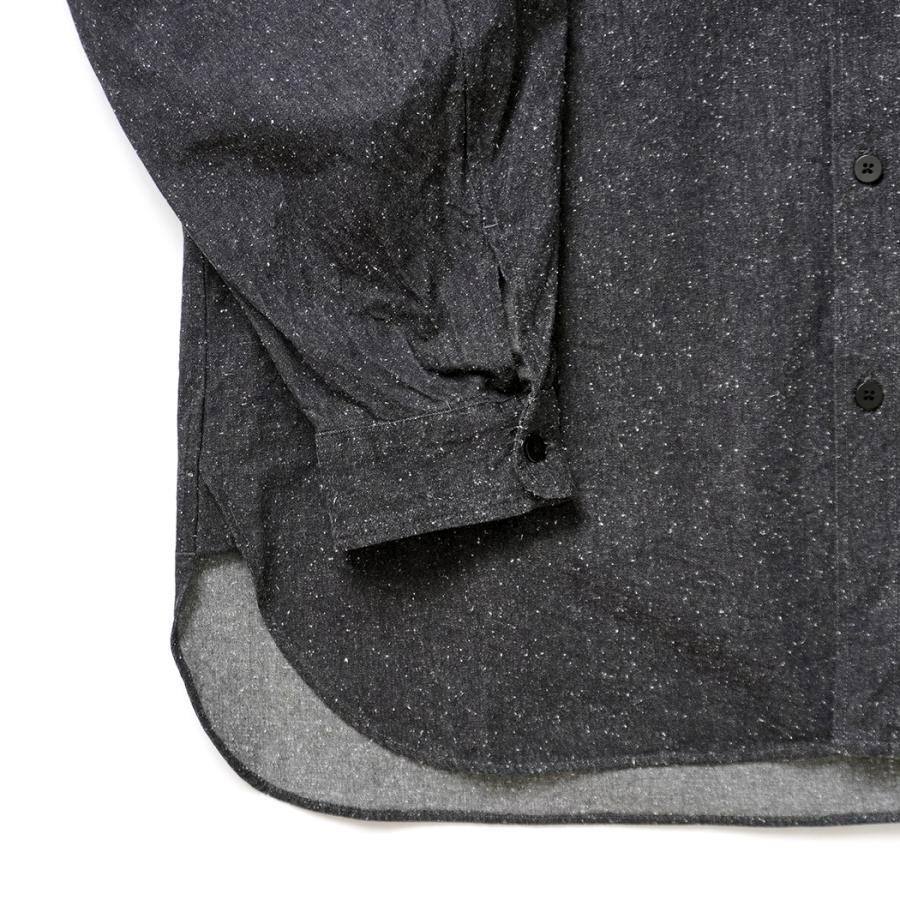 STILL BY HAND スティルバイハンド / SH01263 - CHARCOAL シルクネップ オーバーシャツ Silk nep over shirt | STILL BY HAND | 03