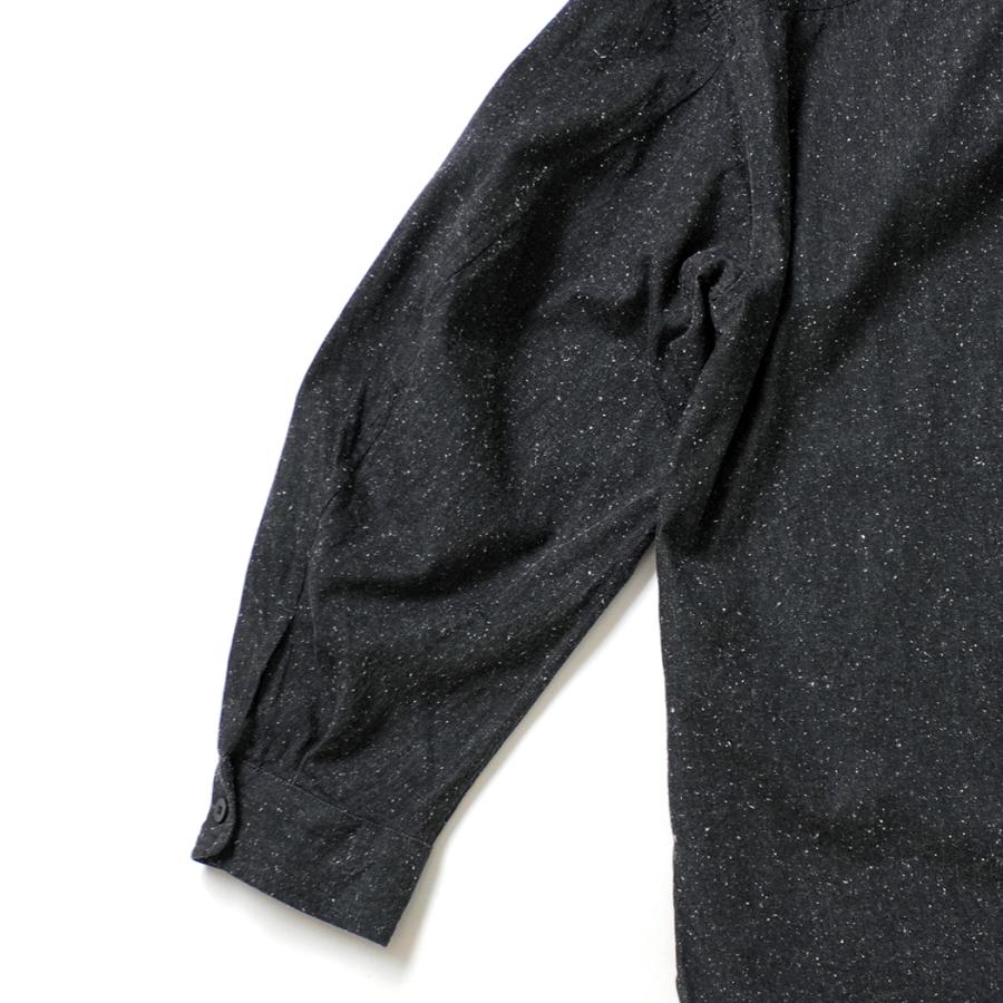 STILL BY HAND スティルバイハンド / SH01263 - CHARCOAL シルクネップ オーバーシャツ Silk nep over shirt | STILL BY HAND | 04