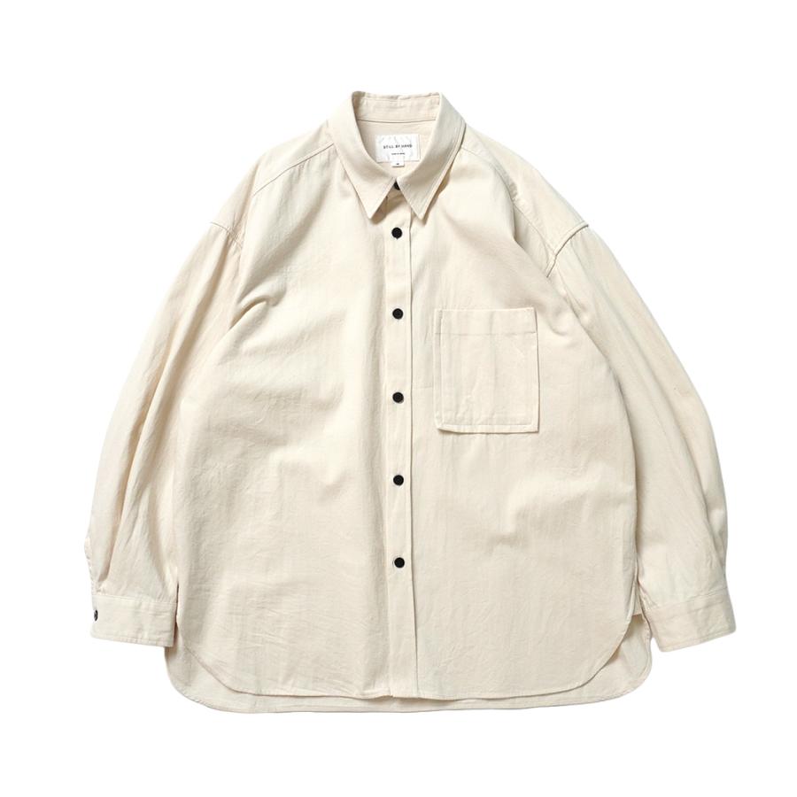 STILL BY HAND スティルバイハンド / SH01263 - ECRU シルクネップ オーバーシャツ Silk nep over shirt | STILL BY HAND